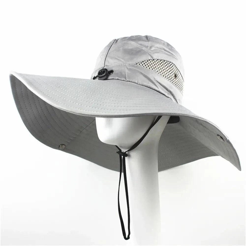 Breathable Cotton Sun Fisherman Hat with Wide Visor Brim for Men and Women - Perfect for Beach, Hiking, Fishing, and Outdoor Adventures - Home Fads 