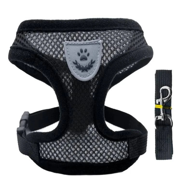 Breathable Mesh Harness and Leash Set for Small Dogs and Cats - Ideal for French Bulldogs, Chihuahuas, Pugs, and Kittens - Home Fads 