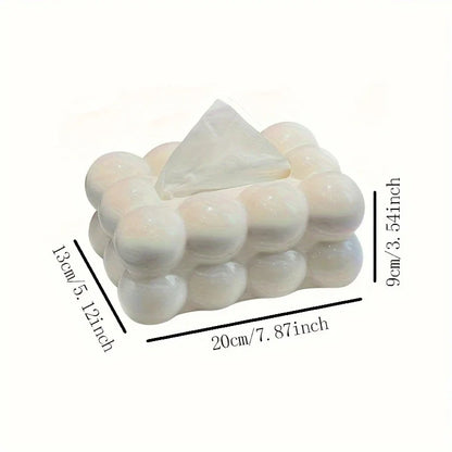 Bubble-Shape Tissue Box Cover – Decorative Seat-Style Facial Tissue Holder - Home Fads 