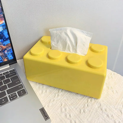 Building Block Tissue Holder – Stylish ABS Dispenser for Home, Office & Kids' Room - Home Fads 
