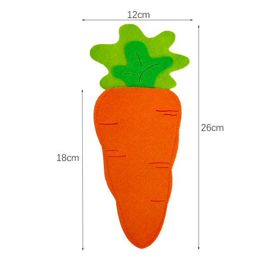 Carrot or Bunny Tableware Holders – Set of 4 Creative Cutlery Bags for Spring and Holiday Parties - Home Fads 