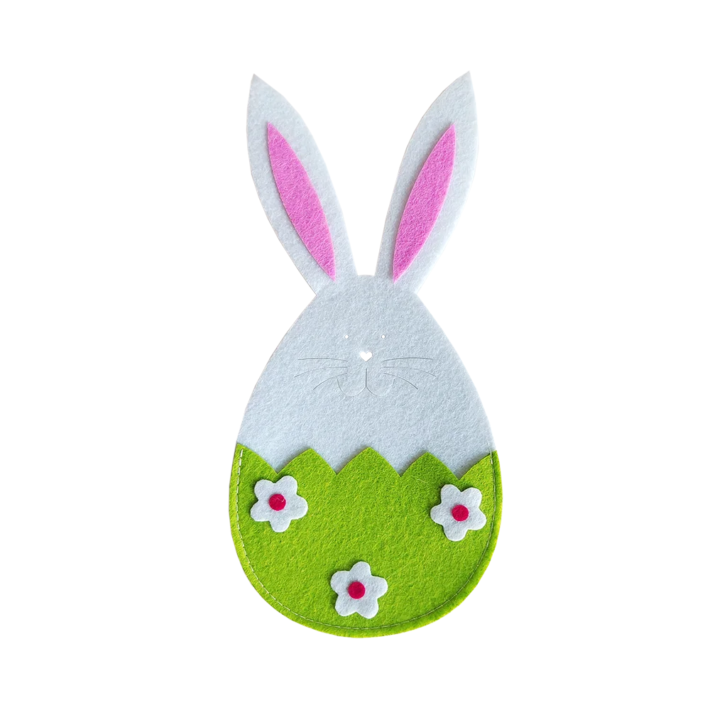 Carrot or Bunny Tableware Holders – Set of 4 Creative Cutlery Bags for Spring and Holiday Parties - Home Fads 