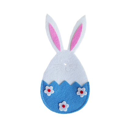 Carrot or Bunny Tableware Holders – Set of 4 Creative Cutlery Bags for Spring and Holiday Parties - Home Fads 