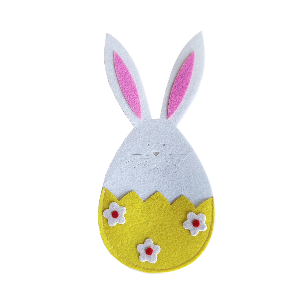 Carrot or Bunny Tableware Holders – Set of 4 Creative Cutlery Bags for Spring and Holiday Parties - Home Fads 