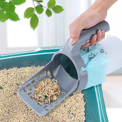 Cat Litter Scoop with Refill Bags - Efficient Pet Waste Management Tool for Clean and Hygienic Litter Boxes - Home Fads 
