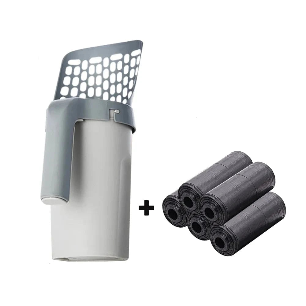 Cat Litter Scoop with Refill Bags - Efficient Pet Waste Management Tool for Clean and Hygienic Litter Boxes - Home Fads 