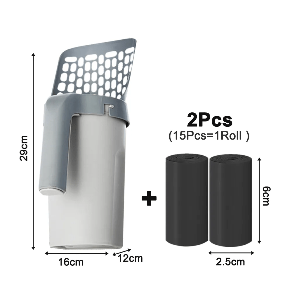 Cat Litter Scoop with Refill Bags - Efficient Pet Waste Management Tool for Clean and Hygienic Litter Boxes - Home Fads 