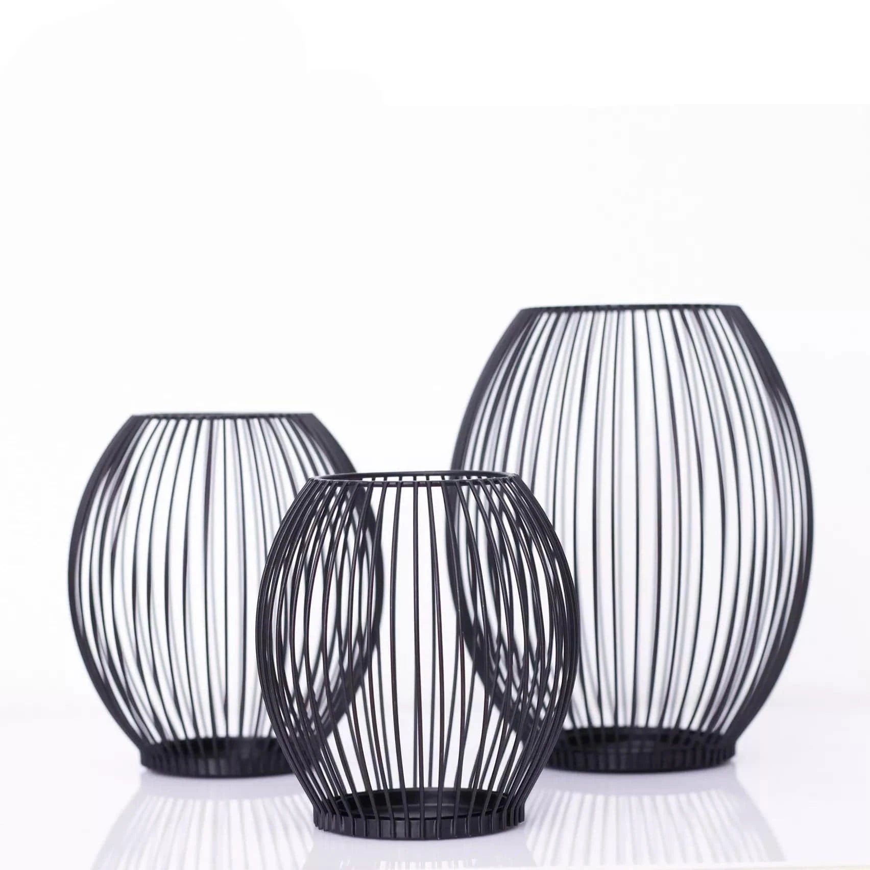 Chic Black Metal Lantern: Stylish Candle Holder for Modern Home Decor - Home Fads 