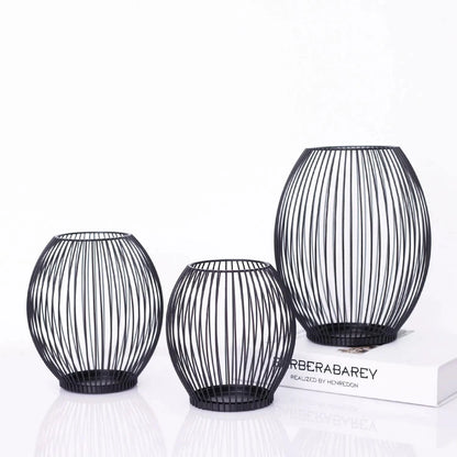 Chic Black Metal Lantern: Stylish Candle Holder for Modern Home Decor - Home Fads 