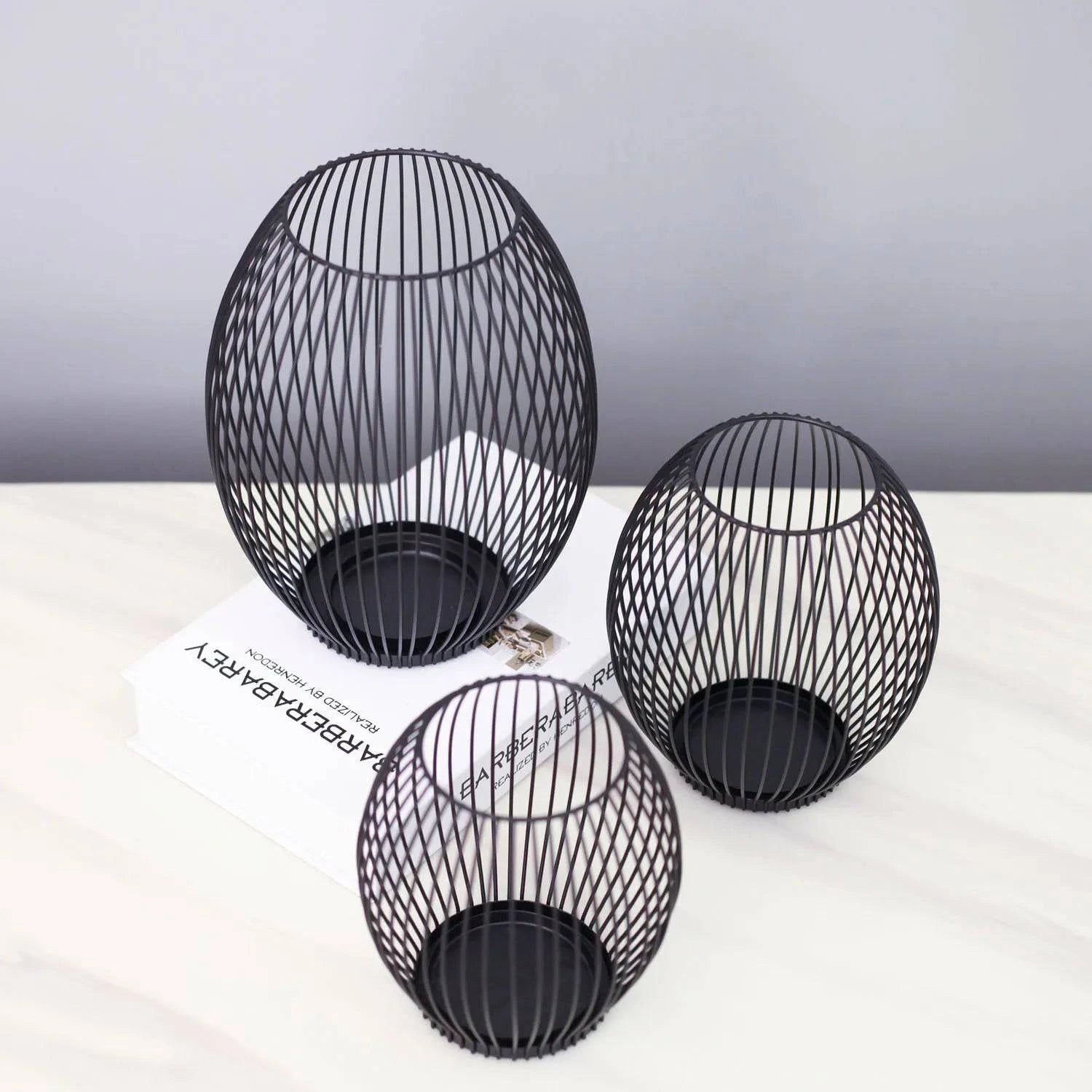 Chic Black Metal Lantern: Stylish Candle Holder for Modern Home Decor - Home Fads 