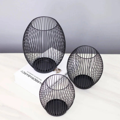 Chic Black Metal Lantern: Stylish Candle Holder for Modern Home Decor - Home Fads 
