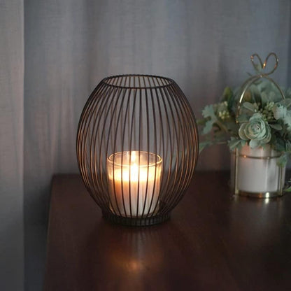Chic Black Metal Lantern: Stylish Candle Holder for Modern Home Decor - Home Fads 
