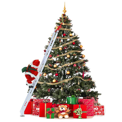 Climbing Holiday Ladder Ornament with Music – Festive Decoration for Tree, Staircase, or Fireplace Display - Home Fads 