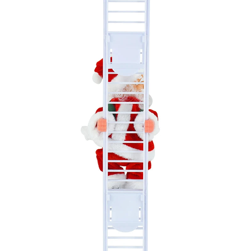 Climbing Holiday Ladder Ornament with Music – Festive Decoration for Tree, Staircase, or Fireplace Display - Home Fads 
