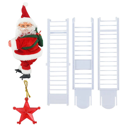 Climbing Holiday Ladder Ornament with Music – Festive Decoration for Tree, Staircase, or Fireplace Display - Home Fads 