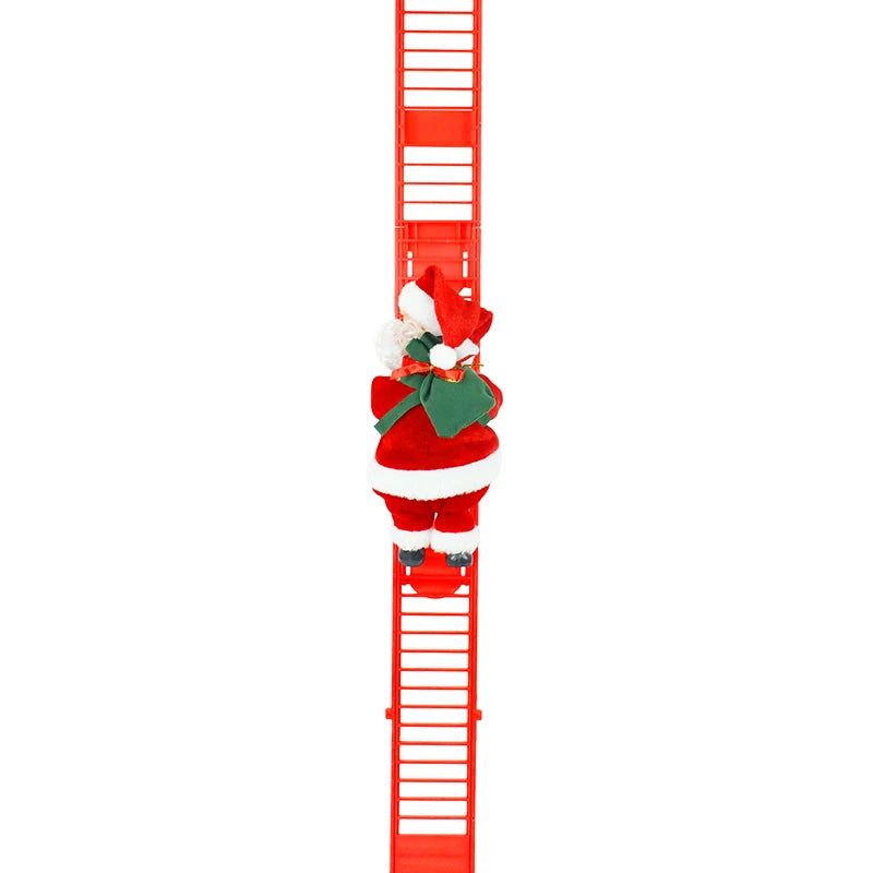 Climbing Holiday Ladder Ornament with Music – Festive Decoration for Tree, Staircase, or Fireplace Display - Home Fads 