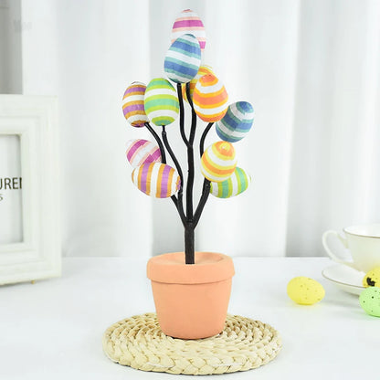 Colorful Foam Egg Tree Flowerpot – Creative Tabletop Décor for Spring and Holiday Displays - Home Fads 