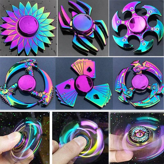 Colorful Hand Spinner Toy - Stress Relief Fidget Spinner for All Ages (16 Styles) - Home Fads 