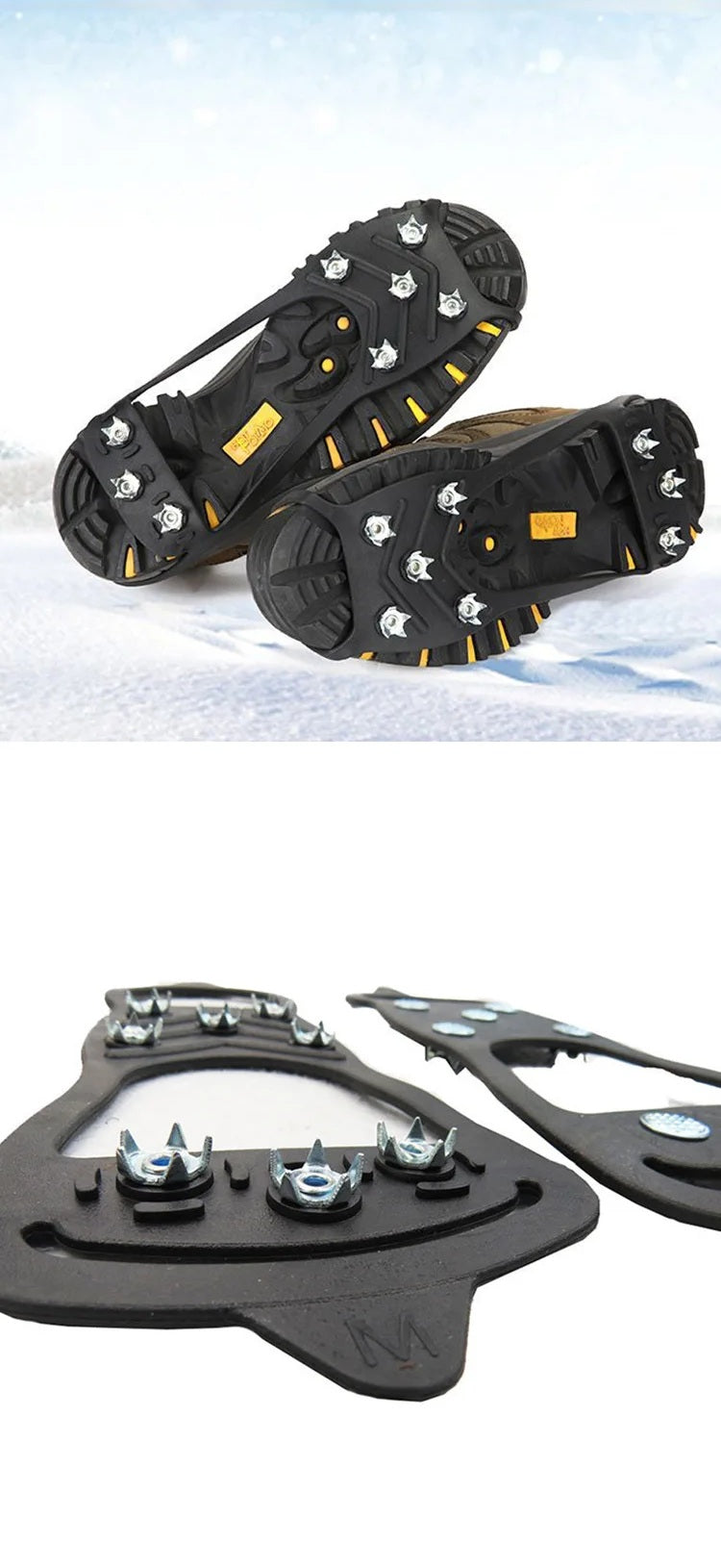Crampon Ice Grippers for Winter – 8-Teeth Anti-Slip Shoe Traction Cleats for Snow & Ice Walking - Home Fads 