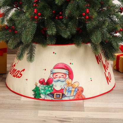 Decorative Holiday Tree Collar – Printed & Sequin Designs for Festive Décor, Plant Pots, and Celebrations, Made from Durable Non-Woven Fabric - Home Fads 