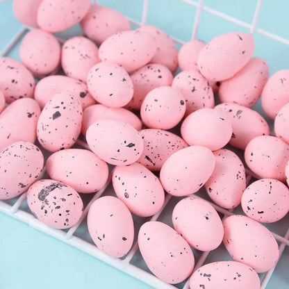 Decorative Rattan Wreath with Foam Eggs – White and Colorful Foam Ornaments for Versatile Seasonal Decor and Craft Projects - Home Fads 