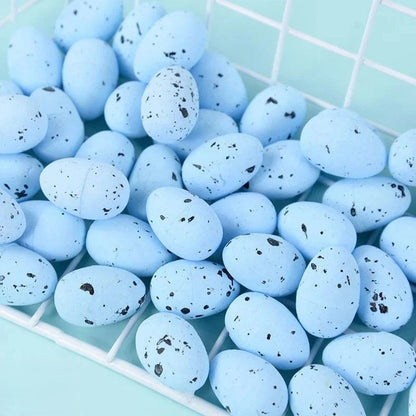 Decorative Rattan Wreath with Foam Eggs – White and Colorful Foam Ornaments for Versatile Seasonal Decor and Craft Projects - Home Fads 