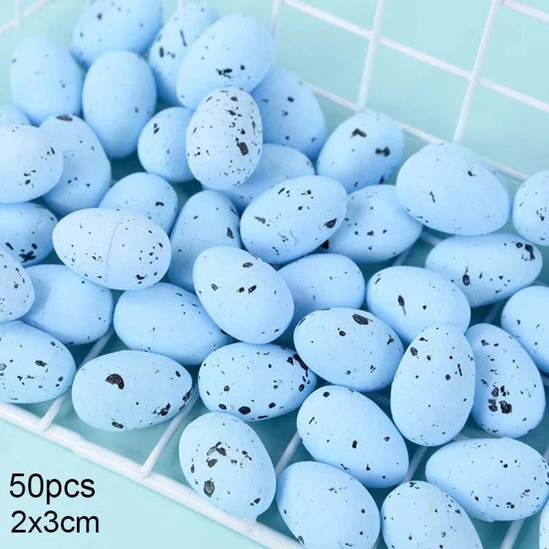 Decorative Rattan Wreath with Foam Eggs – White and Colorful Foam Ornaments for Versatile Seasonal Decor and Craft Projects - Home Fads 