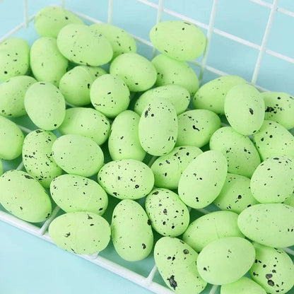 Decorative Rattan Wreath with Foam Eggs – White and Colorful Foam Ornaments for Versatile Seasonal Decor and Craft Projects - Home Fads 