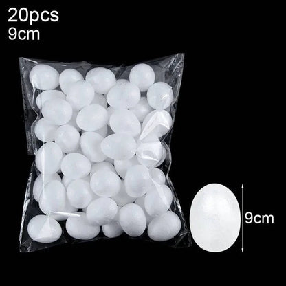 Decorative Rattan Wreath with Foam Eggs – White and Colorful Foam Ornaments for Versatile Seasonal Decor and Craft Projects - Home Fads 