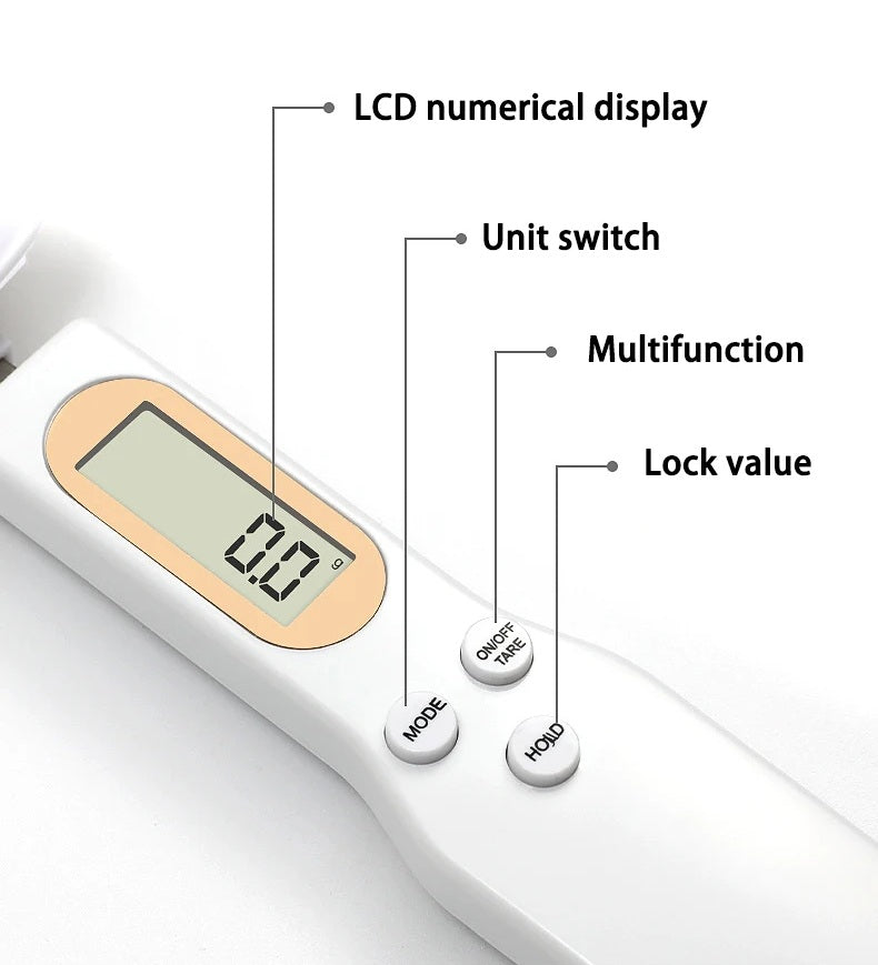 Digital LCD Spoon Scale – Precision Kitchen Measuring Tool for Accurate Weight in Grams or Ounces (0.5g–500g) - Home Fads 