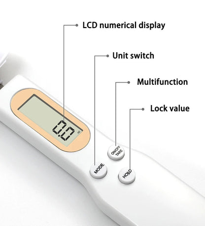 Digital LCD Spoon Scale – Precision Kitchen Measuring Tool for Accurate Weight in Grams or Ounces (0.5g–500g) - Home Fads 