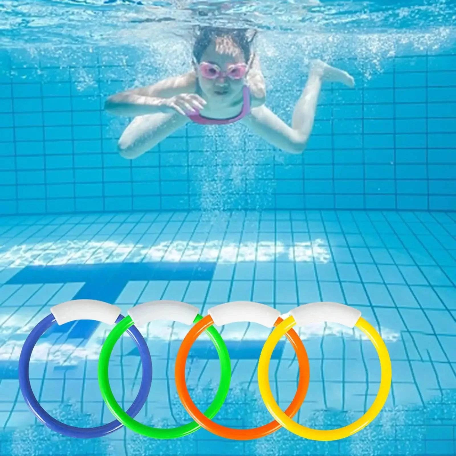 Diving Rings Set for Pool - Water Toys for Kids to Enhance Swimming Skills - Home Fads 