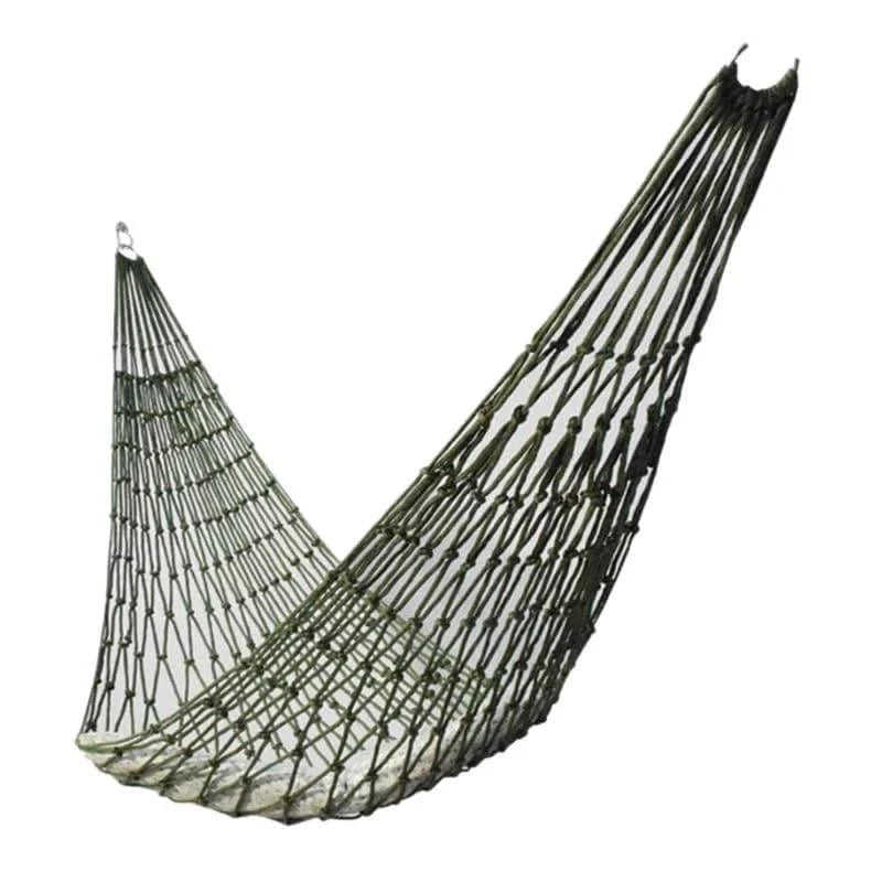 Durable Nylon Rope Hammock for Outdoor and Travel - Portable Sleeping Net Bed for Camping, Garden, Beach, and Yard - Home Fads 