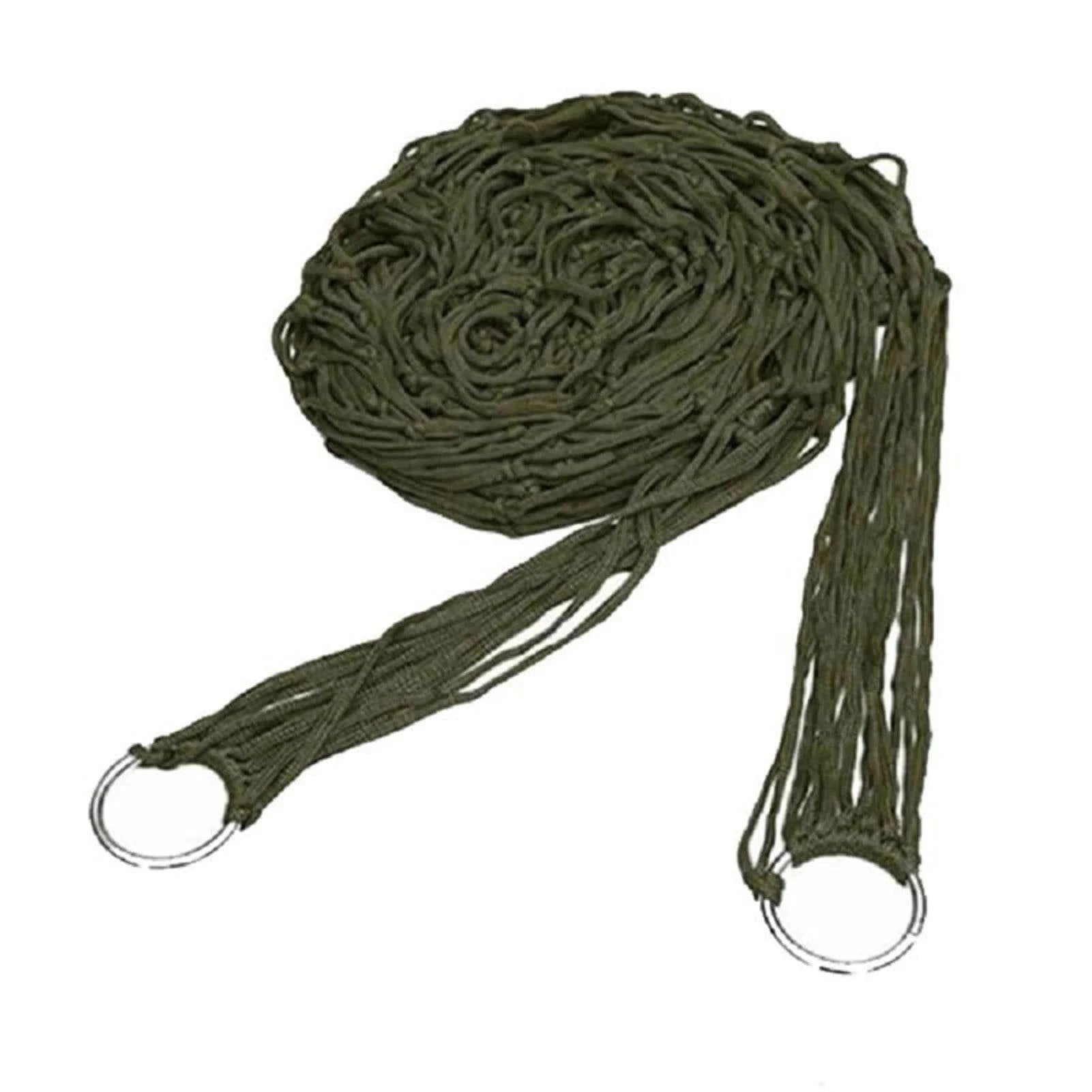 Durable Nylon Rope Hammock for Outdoor and Travel - Portable Sleeping Net Bed for Camping, Garden, Beach, and Yard - Home Fads 