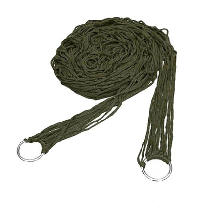 Durable Nylon Rope Hammock for Outdoor and Travel - Portable Sleeping Net Bed for Camping, Garden, Beach, and Yard - Home Fads 