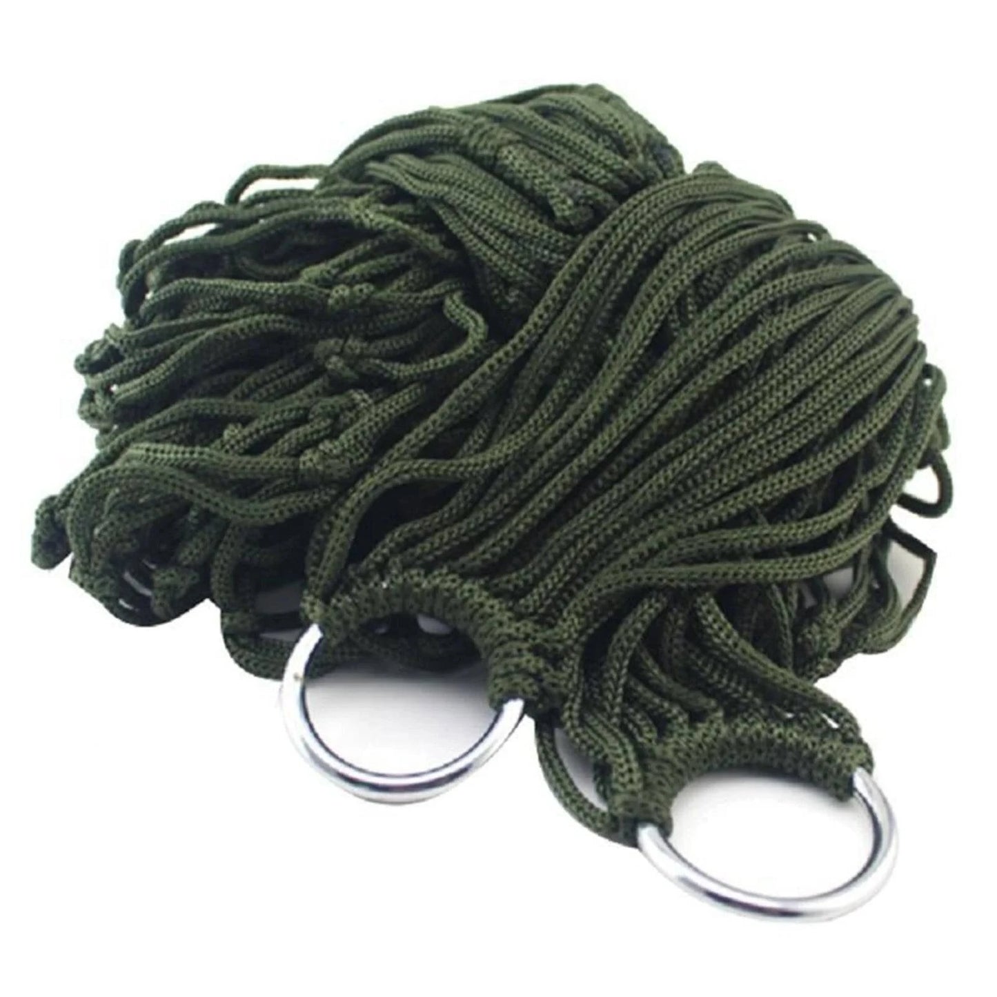 Durable Nylon Rope Hammock for Outdoor and Travel - Portable Sleeping Net Bed for Camping, Garden, Beach, and Yard - Home Fads 