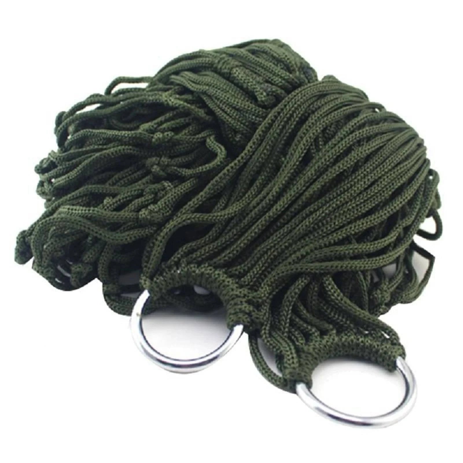 Durable Nylon Rope Hammock for Outdoor and Travel - Portable Sleeping Net Bed for Camping, Garden, Beach, and Yard - Home Fads 