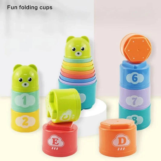 Early Learning Interactive Brain Training Game for Kids | Educational Stacking Cup Challenge Toy - Home Fads 