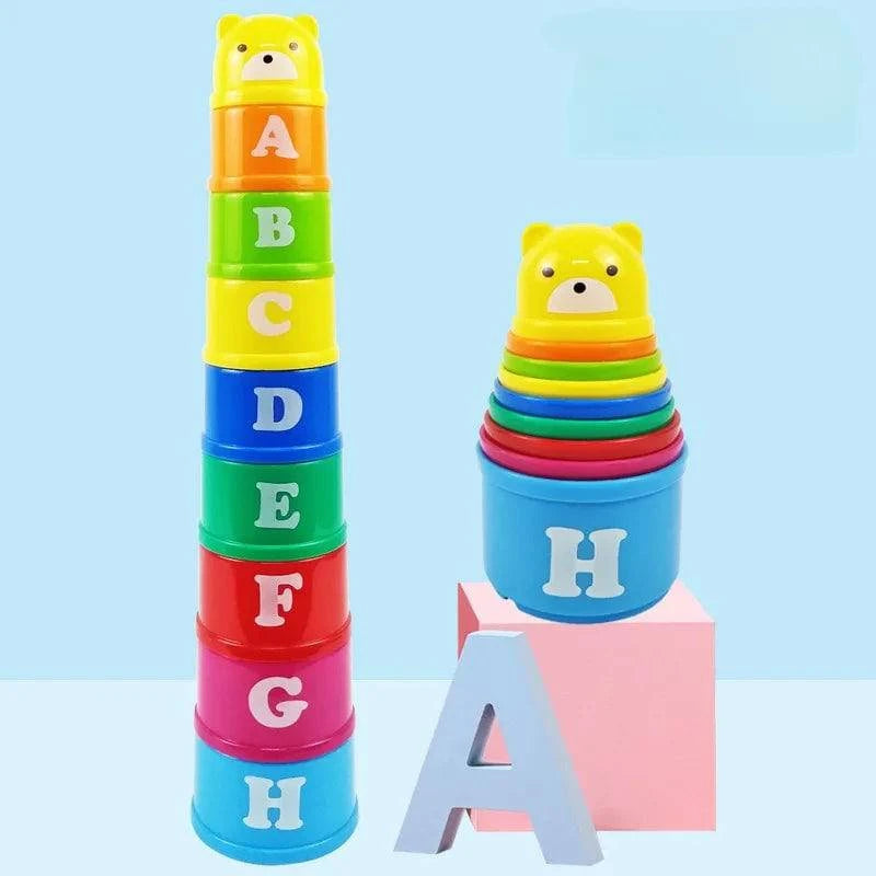 Early Learning Interactive Brain Training Game for Kids | Educational Stacking Cup Challenge Toy - Home Fads 