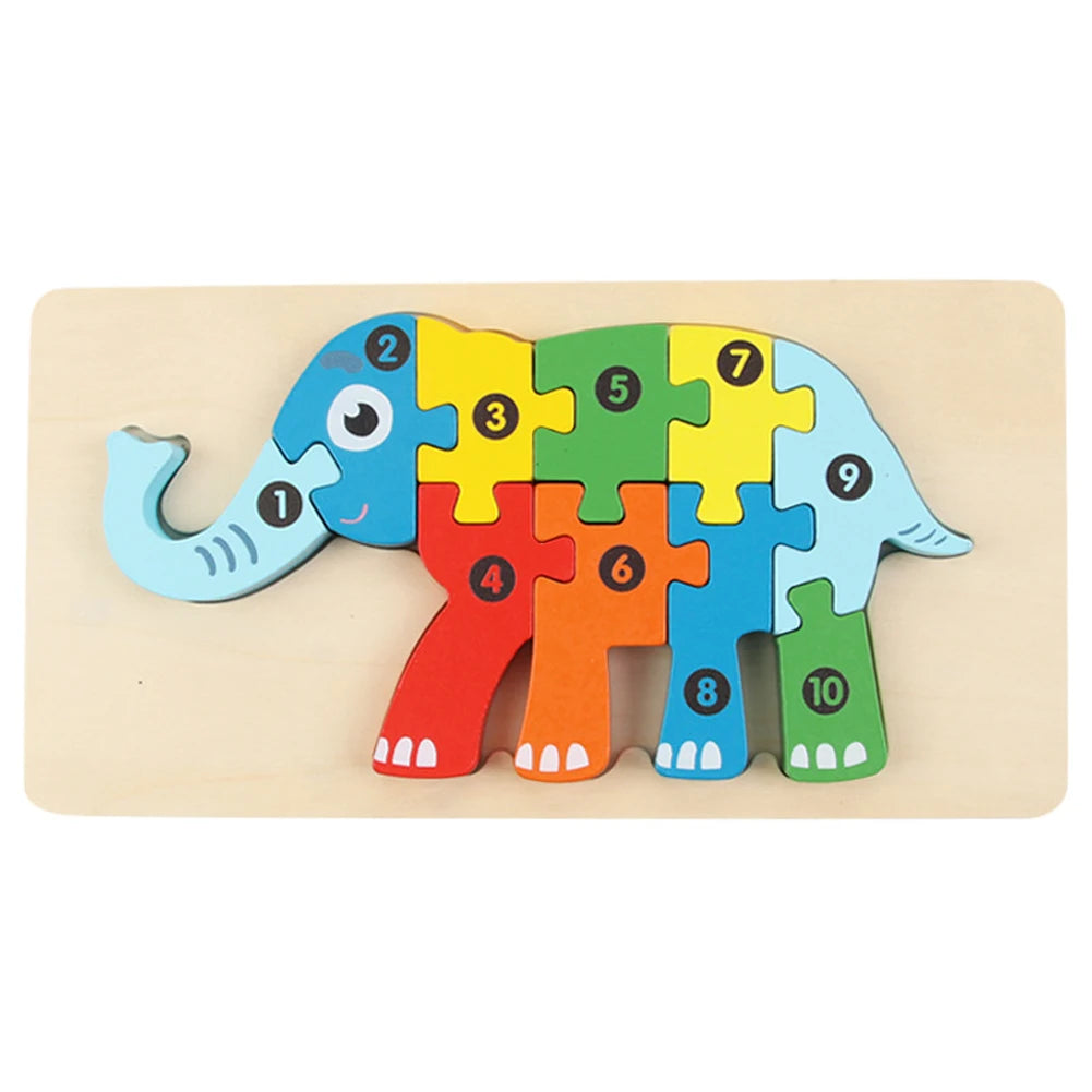 Educational 3D Wooden Animal Puzzles – Cognitive Development Toys for Toddlers and Young Children – Fun and Engaging Learning Puzzle Game for Kids - Home Fads 