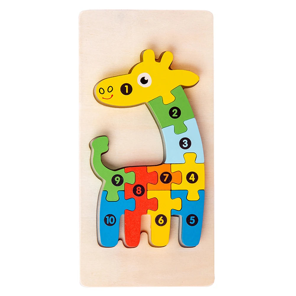 Educational 3D Wooden Animal Puzzles – Cognitive Development Toys for Toddlers and Young Children – Fun and Engaging Learning Puzzle Game for Kids - Home Fads 