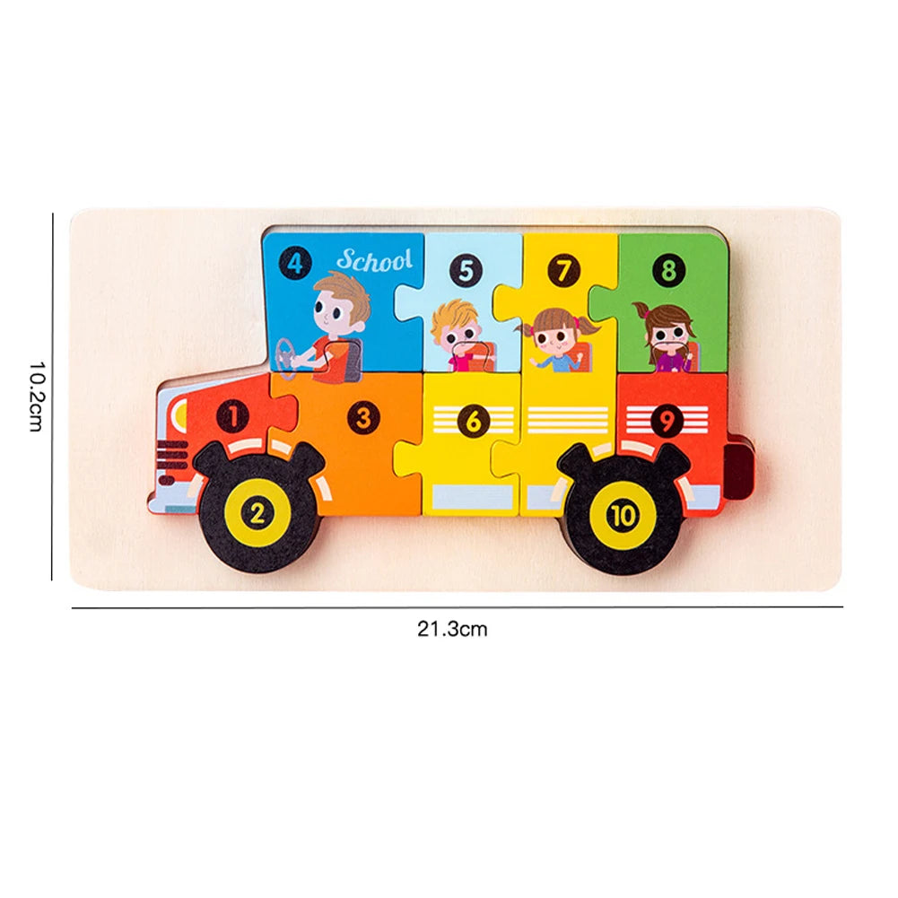 Educational 3D Wooden Animal Puzzles – Cognitive Development Toys for Toddlers and Young Children – Fun and Engaging Learning Puzzle Game for Kids - Home Fads 