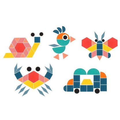 Educational Wooden 3D Geometric Puzzle Board Set - 180 Pieces, Montessori Learning Toys - Home Fads 