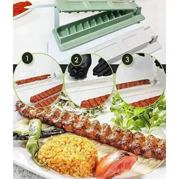 Effortless Kofta Kebab Maker - BBQ Meat Skewer Machine for Easy and Quick Kebab Preparation - Home Fads 