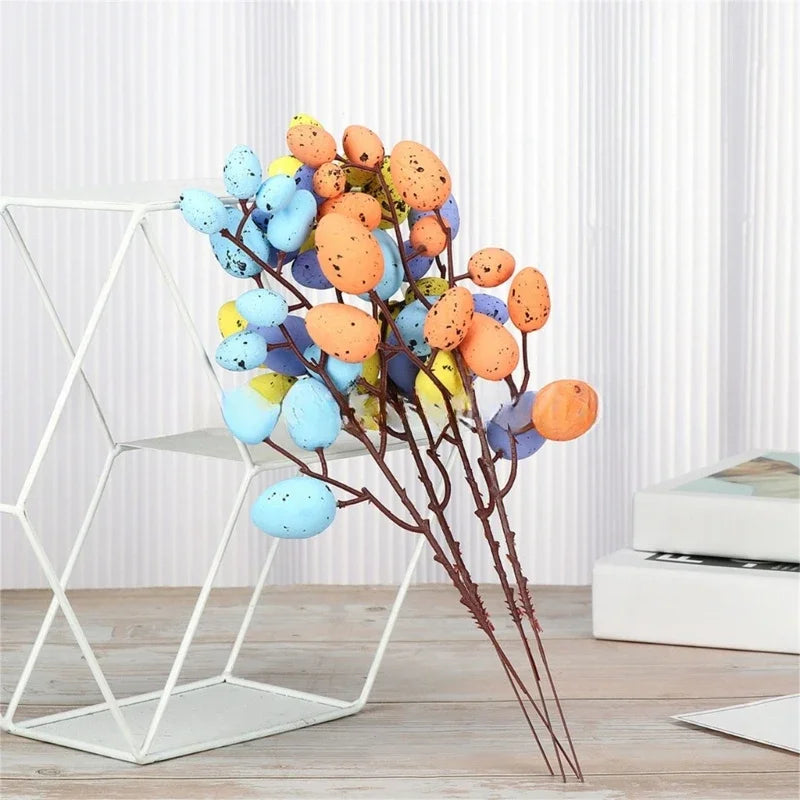 Egg Tree Branch Picks – 32cm Foam and Plastic Decorations for Spring and Holiday Displays - Home Fads 