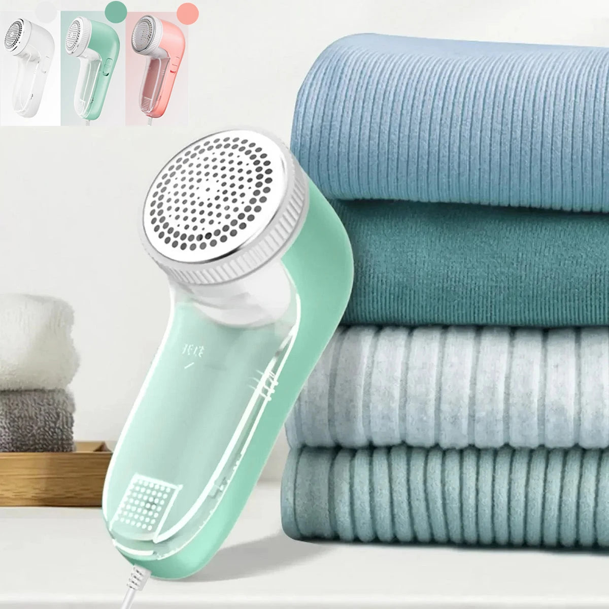 Electric Fabric Lint Remover – Powerful Clothes Shaver with Stainless Steel Blades, USB Plug-In, Portable Fuzz & Hairball Trimmer - Home Fads 