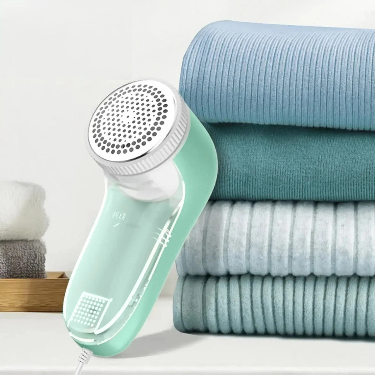 Electric Fabric Lint Remover – Powerful Clothes Shaver with Stainless Steel Blades, USB Plug-In, Portable Fuzz & Hairball Trimmer - Home Fads 
