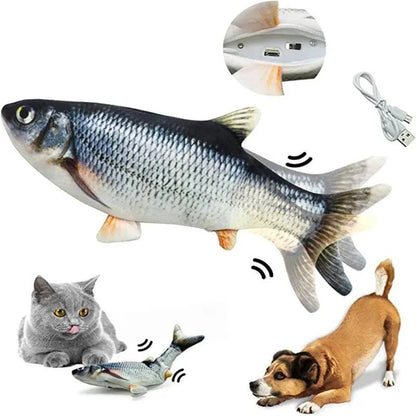 Electric Floppy Fish Cat Toy with USB Charger | Interactive Realistic Pet Supplies for Cats and Dogs - Home Fads 