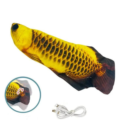 Electric Floppy Fish Cat Toy with USB Charger | Interactive Realistic Pet Supplies for Cats and Dogs - Home Fads 