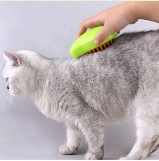 Electric Pet Grooming Massager Brush: Versatile 3-in-1 Device with Steam and Spray Function for Dogs, Cats, and All Furry Pets - Home Fads 